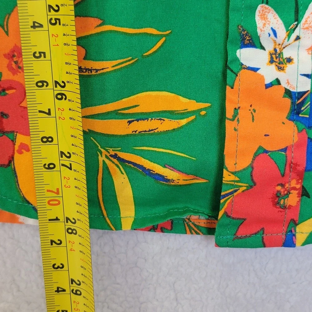 J. Crew Flex Mens Short Sleeve Printed Casual Shirt XS Green Tropical Floral NWT
